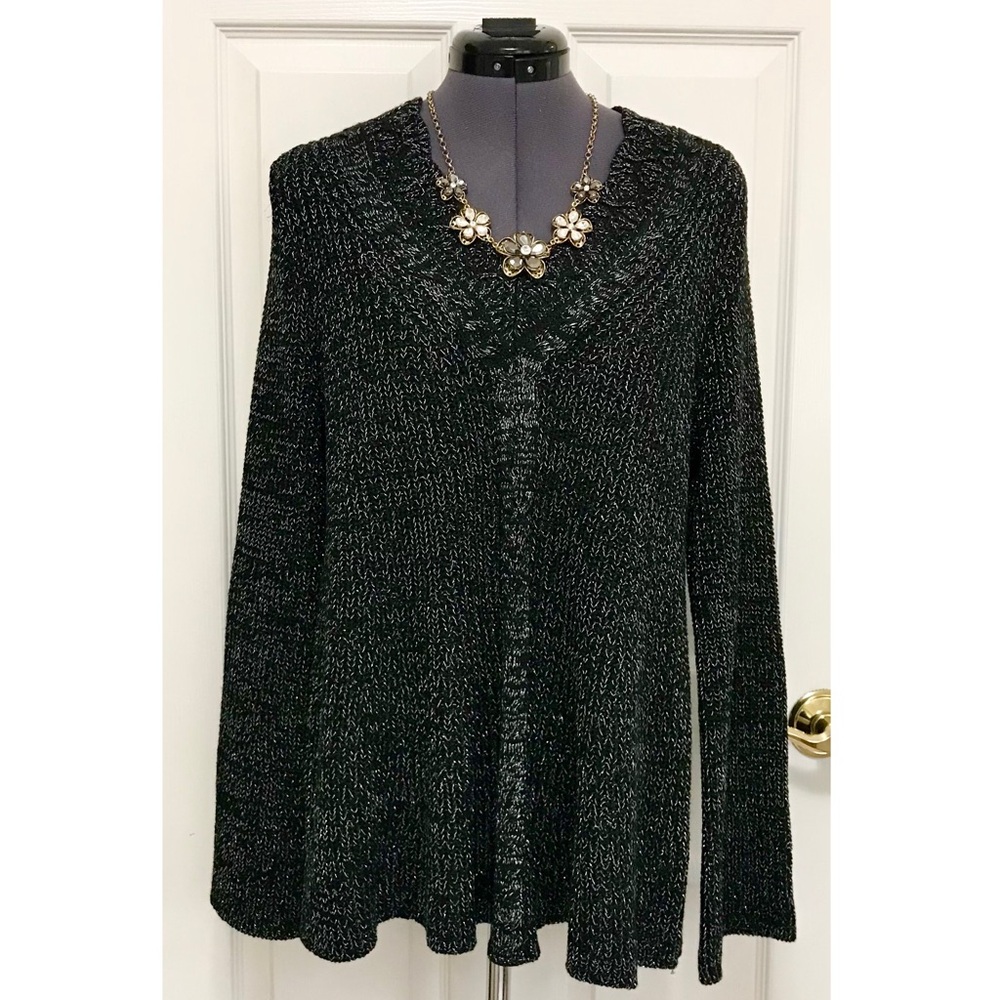 NWT Preswick & Moore Black Metallic Sweater